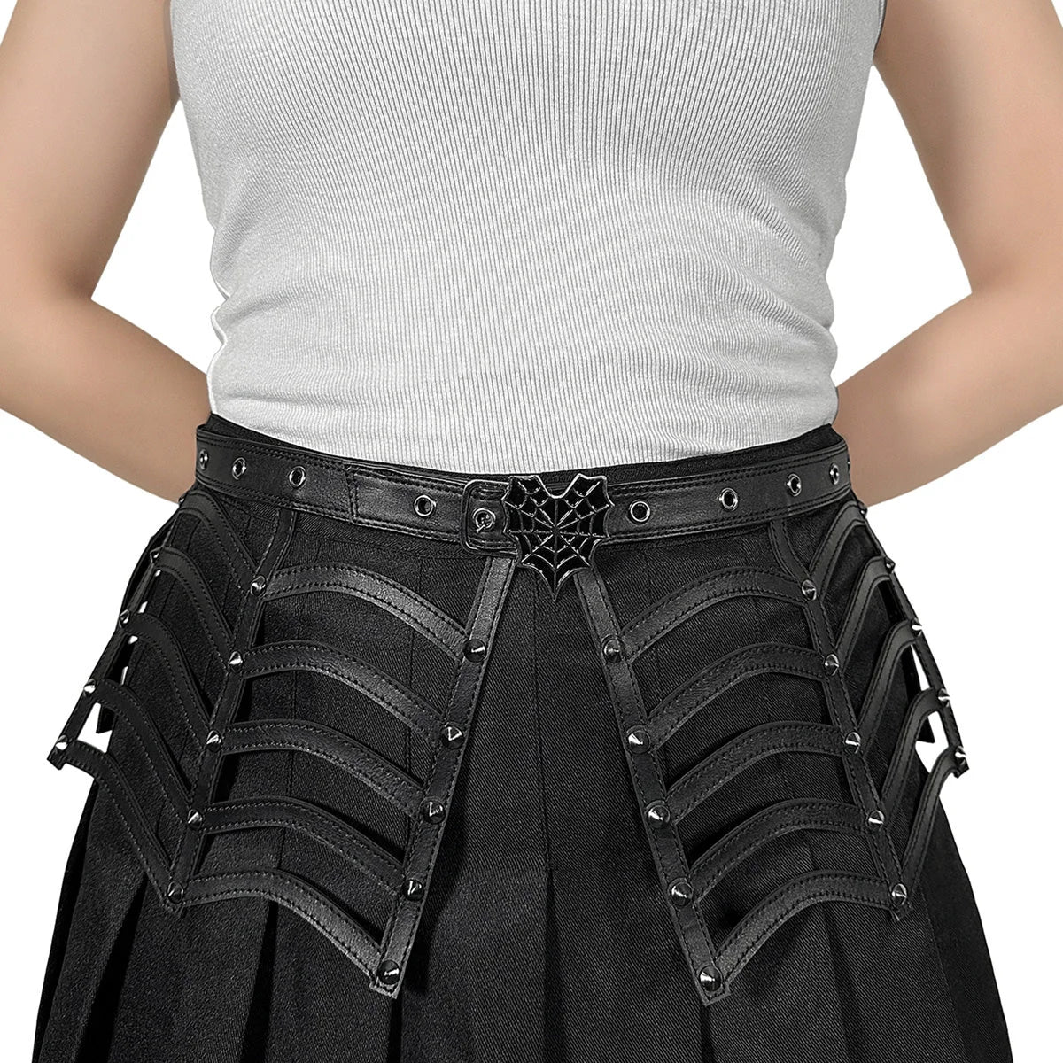 Demonia Spiderweb Cutout Belt Main image