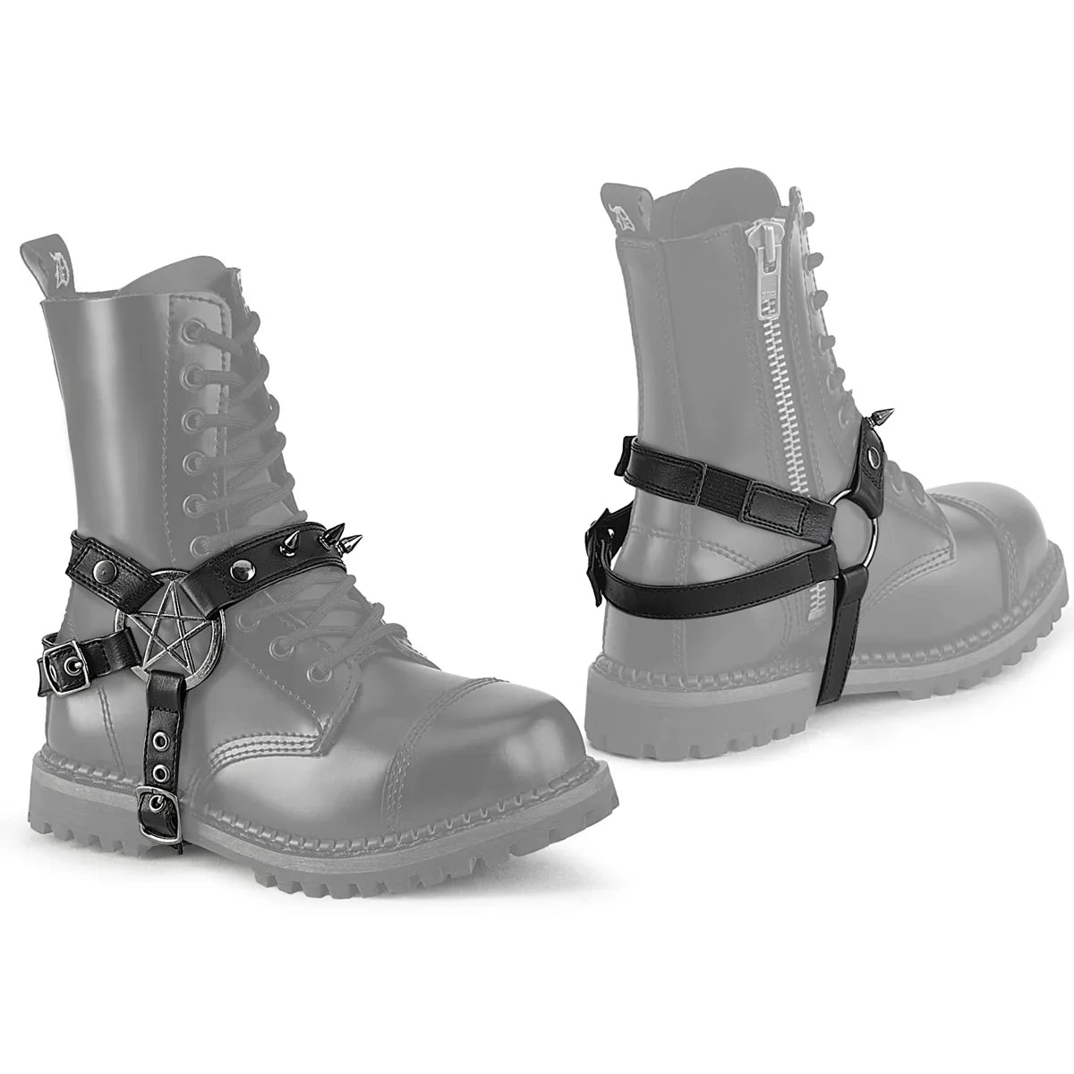 Demonia Pentagram Boot Harness (Pair) Main image