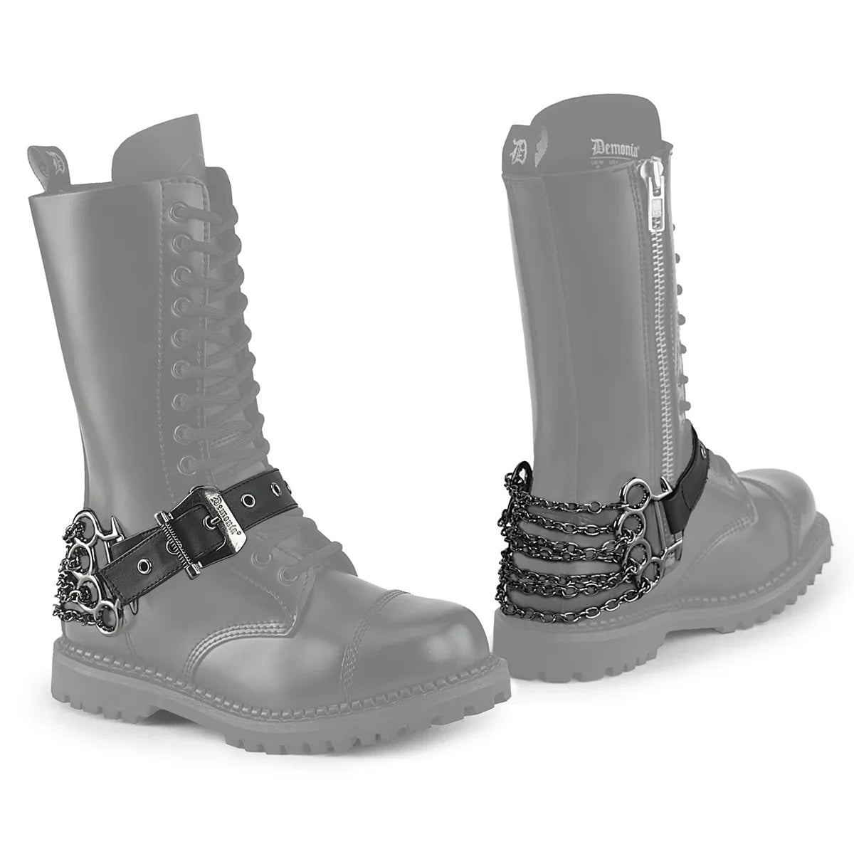 Demonia Chain Boot Harness (Pair) Main image