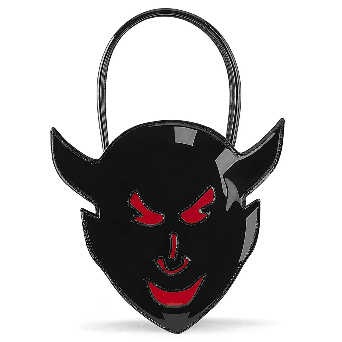Demonia Patent Devil Head Handbag Main image