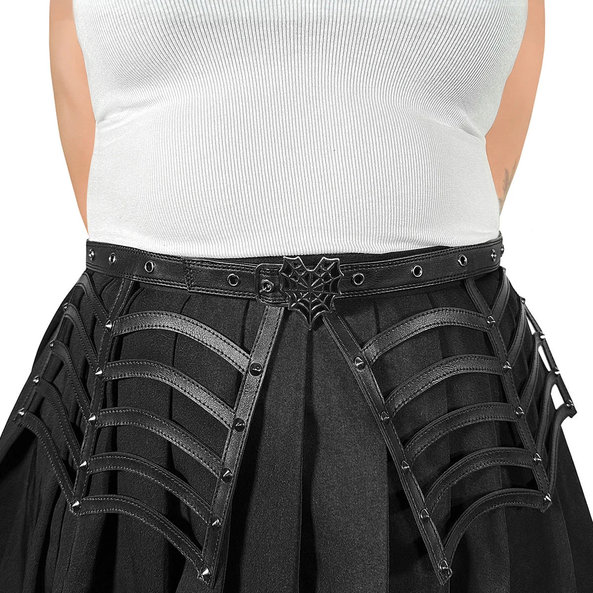 Demonia Spiderweb Cutout Belt Secondary image