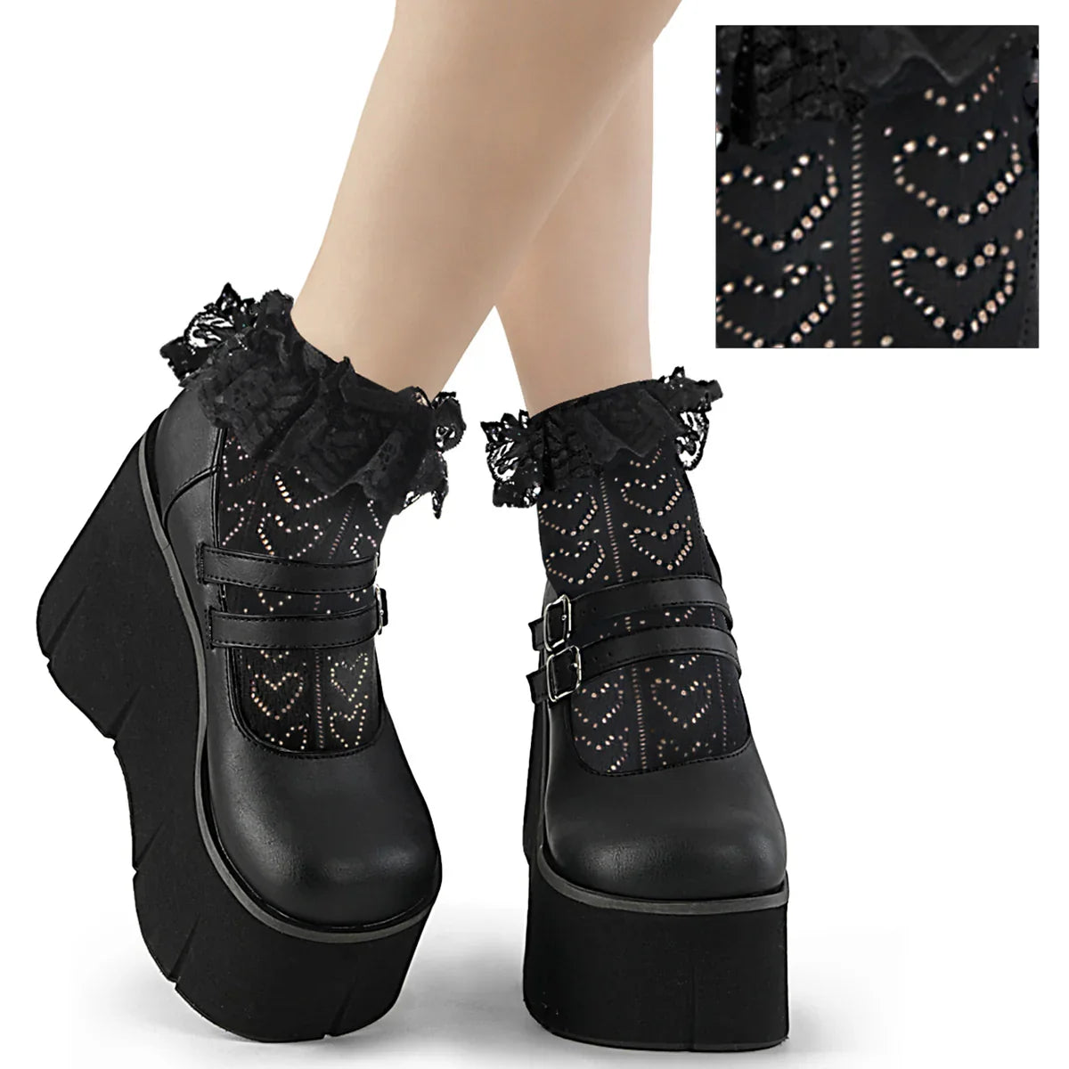 Heart Net Ruffle Sock Main image