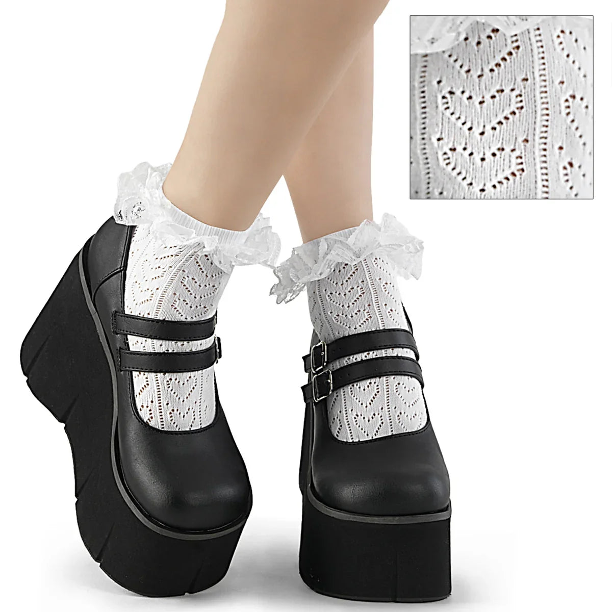 Heart Net Ruffle Sock Main image