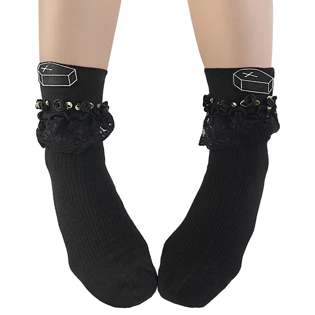 Ruffle Coffin Socks Main image